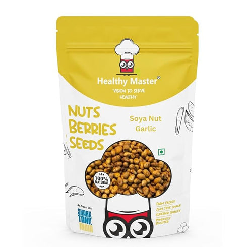 Healthy Master Roasted Soya Nuts | Garlic Flavour